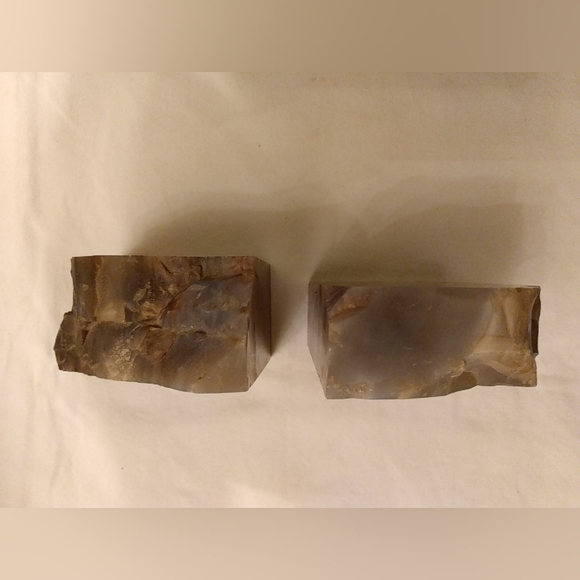 Petrified Wood Book Ends Polished Collectible Nature Fossil Earth Eco Gift - Picture 3 of 7